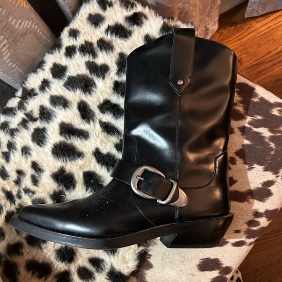 Zara black moto boot - Picture 3 of 3